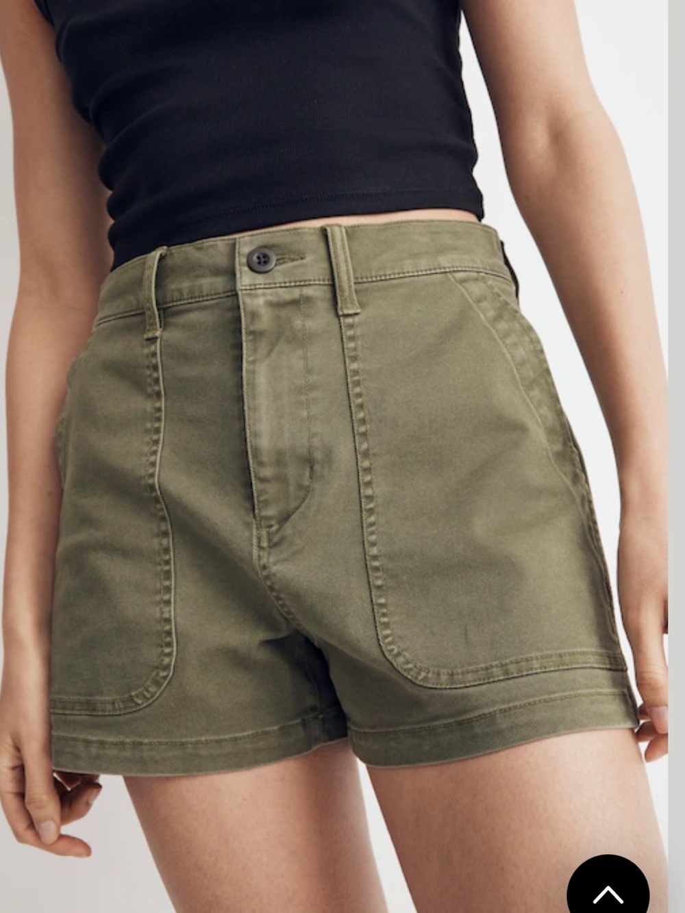 Madewell Shorts Perfect Vintage Fatigue Short Army Green Olive